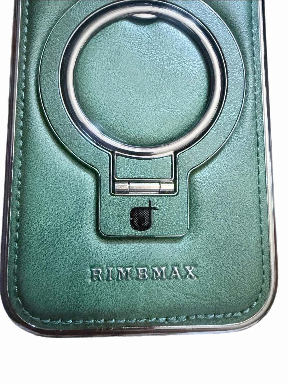 Green Rimemax Magnetic Ring Wallet Case for iPhone 17 Pro